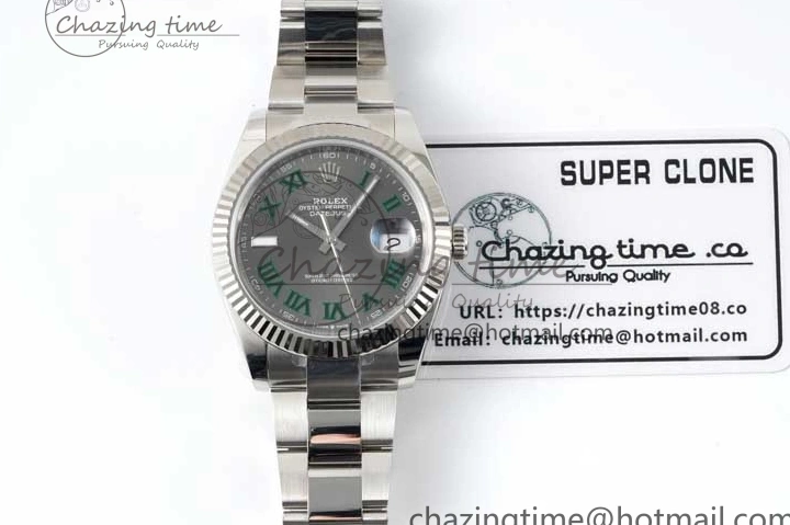 Roman Bracelet Edition Oyster 41 Dial 126334 DateJust Steel Gray Clean on 1:1 VR3235 904L Best 0506